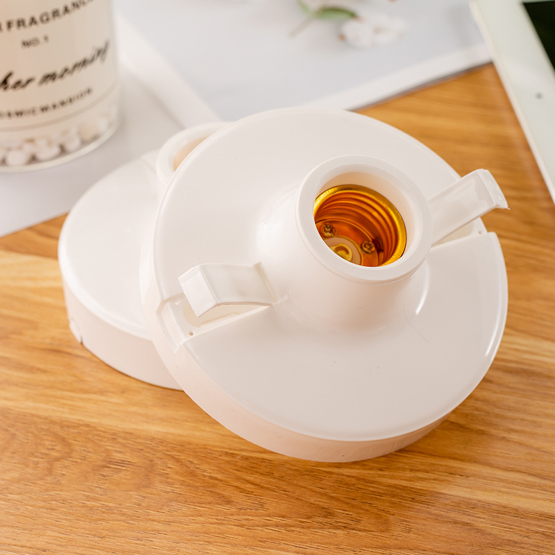 Picture of Xinda Tai brand new pp material 120MM flat lamp holder pure copper ring E27 lamp holder anti-screw falling off beautiful cover design