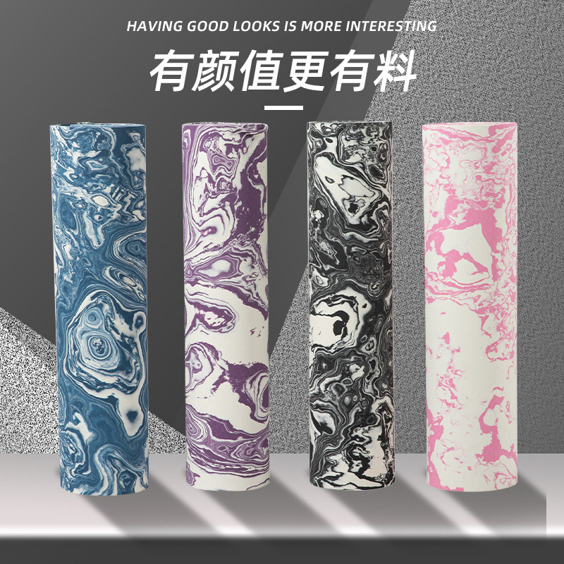 Camouflage TPE Yoga Mat Sound Insulation and Shockproof Sports Fitness Mat Non-slip Thickened Floor Mat Household Quiet Rope Skipping Shock Absorption