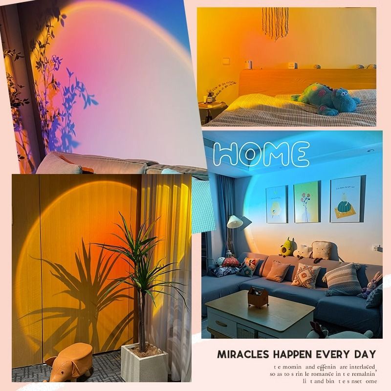 Picture of Surface-Mounted Sunset Spotlight Living Room Home Background Wall Entrance Hill Commercial Embedded Sunset Atmosphere Light