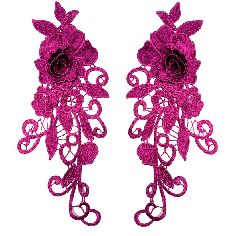 Water soluble lace hollow flower three-dimensional applique 3D floating flower DIY lace clothing accessories color in stock