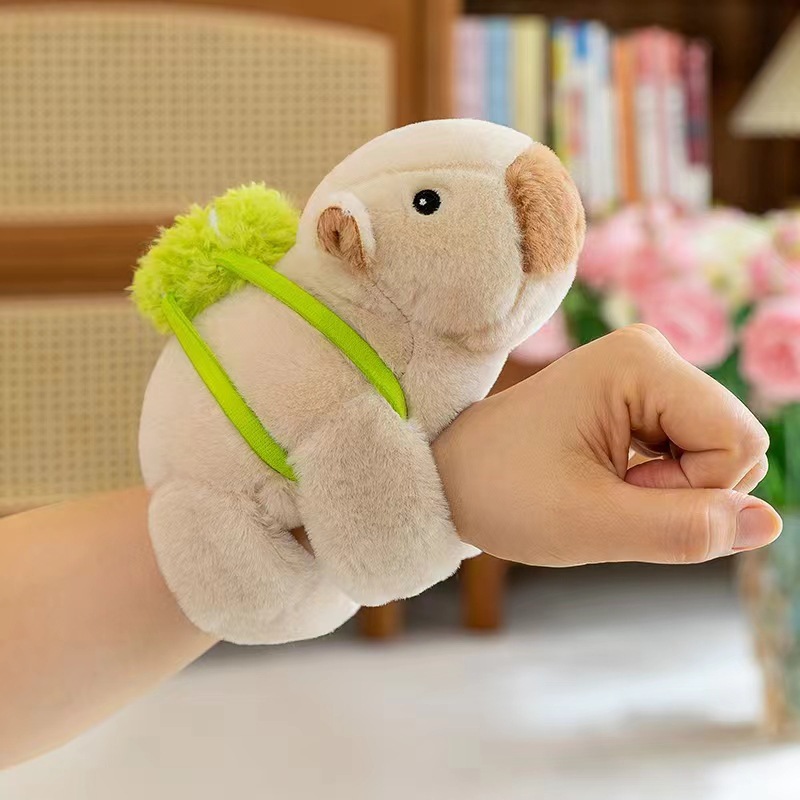 Picture of Trendy Capybara Snap Ring Bracelet Plush Toy Cross-Border Creative Capybara Doll Wagging Tail Wristband