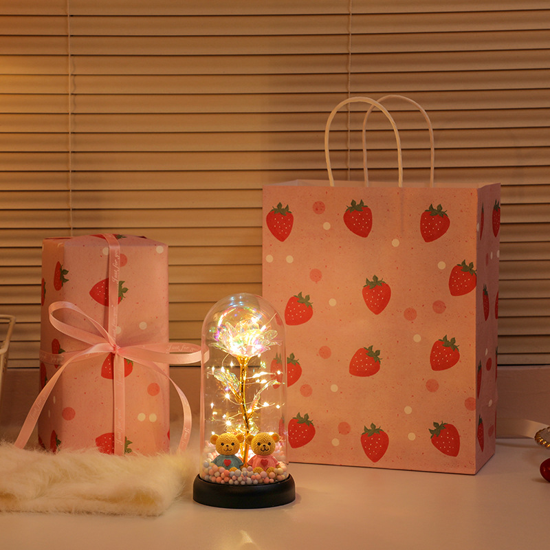 Picture of Immortal bouquet rose night light ornament bedroom decoration birthday gift for girlfriend girl children student Qixi Festival