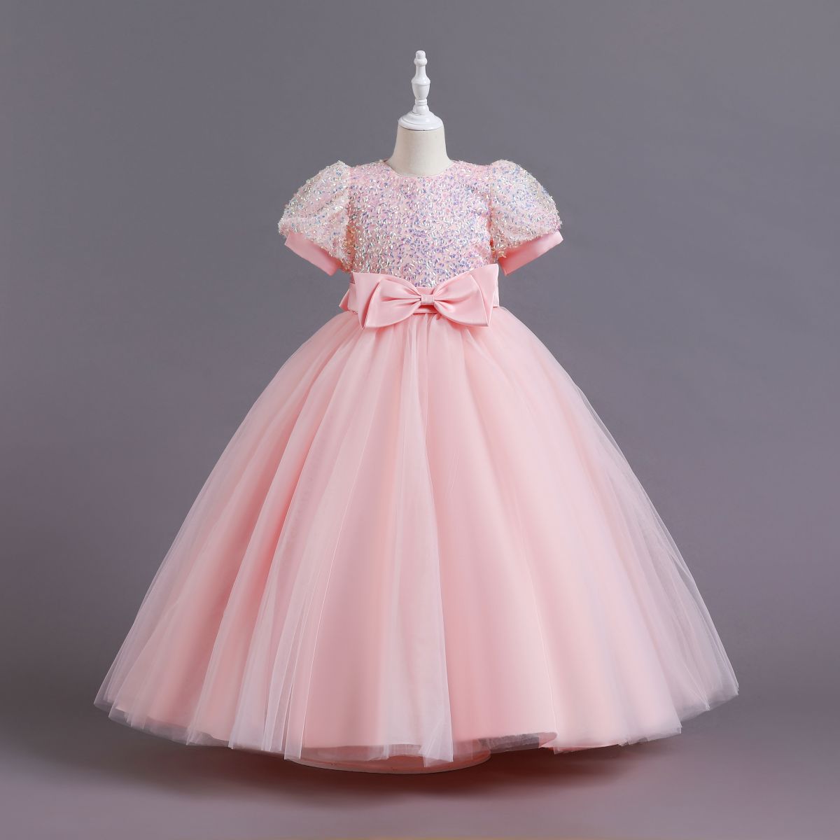 Girls birthday princess new mesh dress host performance one-year-old dress dress wholesale