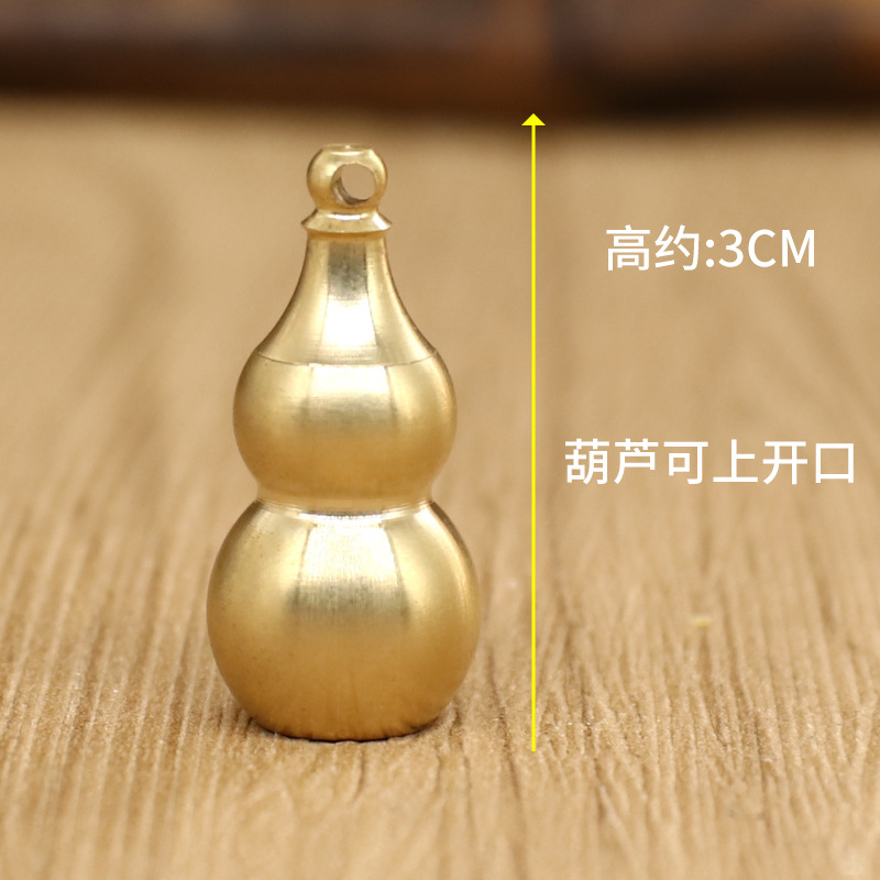 Picture of Spot copper gourd wholesale small open pure copper gourd hollow five Emperor money large gossip fortune copper gourd