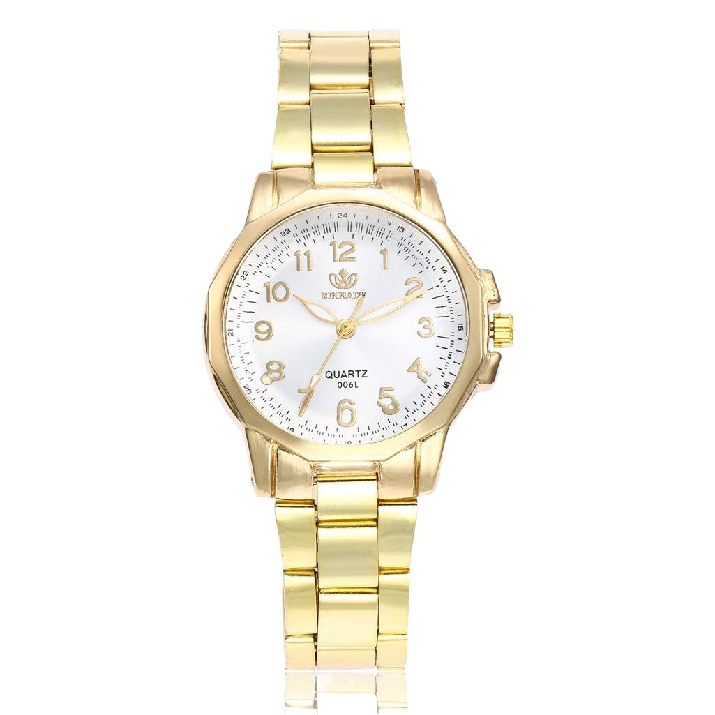 wish popular casual women's alloy steel strap watch digital scale quartz watch women's one-piece delivery