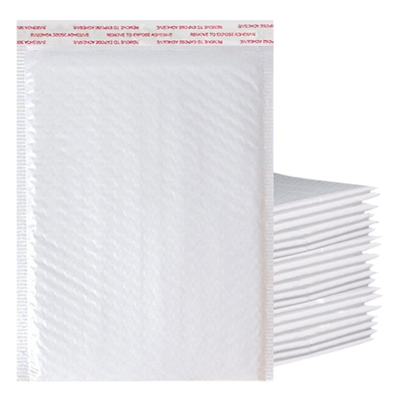 Picture of White Pearlescent Film Bubble Bag Self-Adhesive Bag Packaging Bag Jewelry Packaging Bubble Envelope Bag Wholesale Foam Express Bag