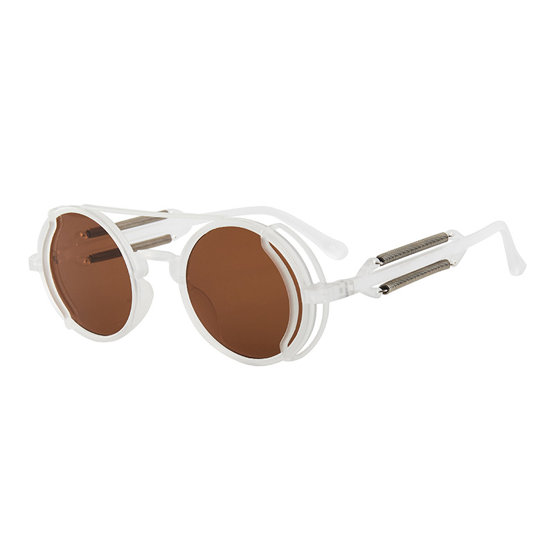 Picture of New Pc Sunglasses Steam Cyberpunk Double Spring Leg Glasses Fashion Trendy Sunglasses Cross-Border Round Manufacturer