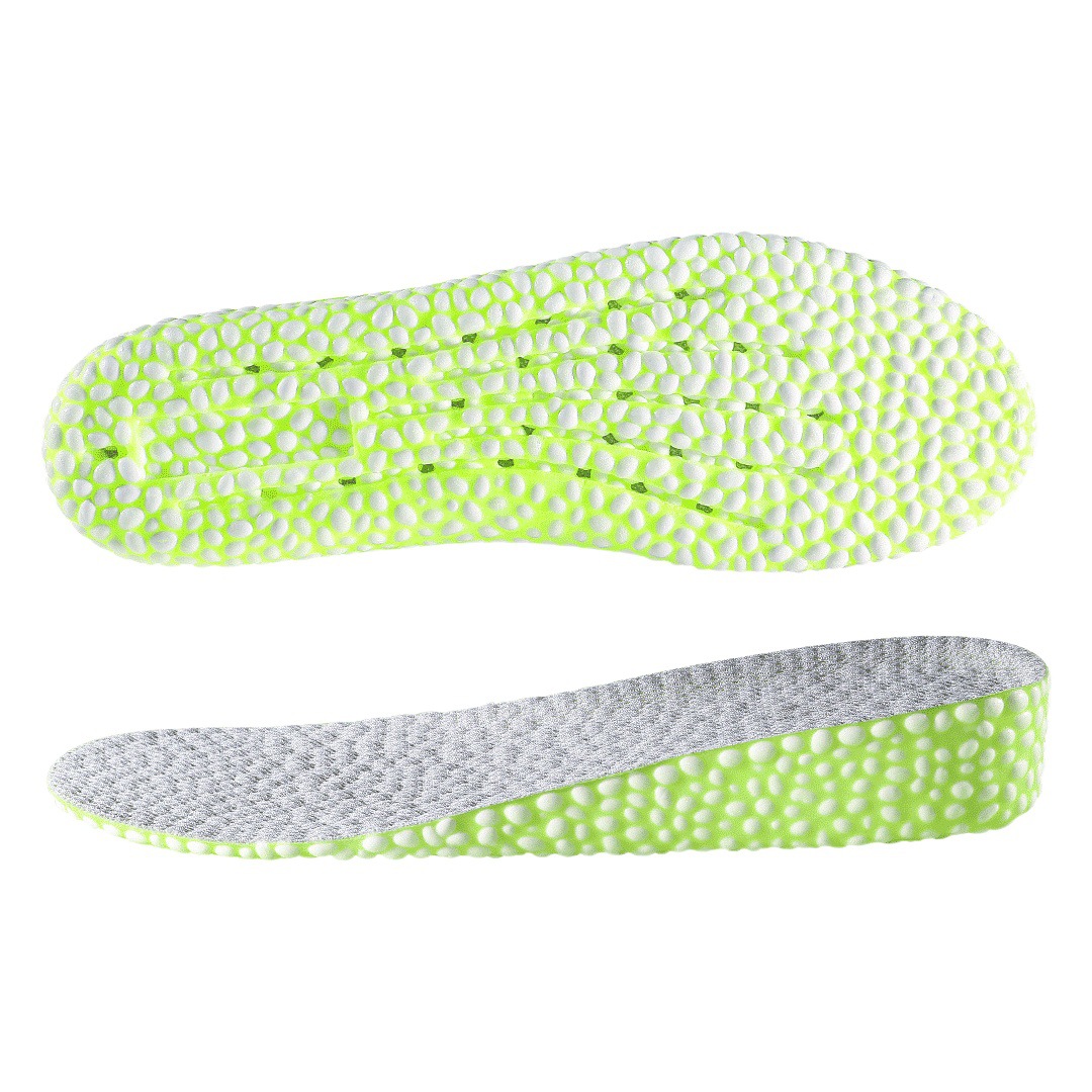 Boost popcorn insole men PU sports insole high elastic shock absorption sweat absorbent breathable insole women wholesale