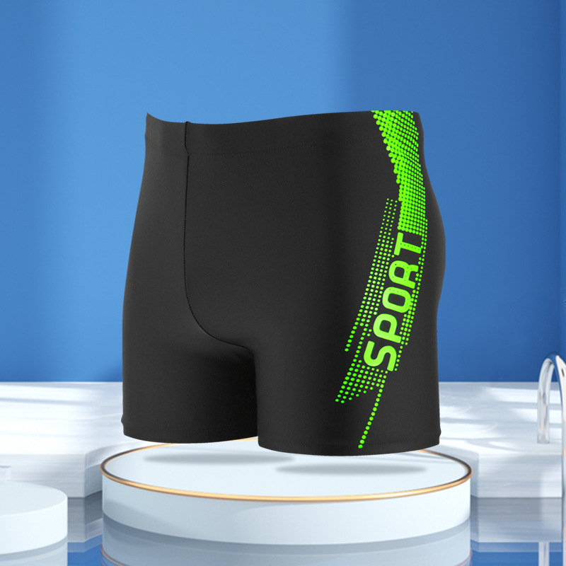 Picture of Factory direct new swimming trunks boxer adult swimming trunks plus fat swimming trunks men's high waist conservative swimsuit
