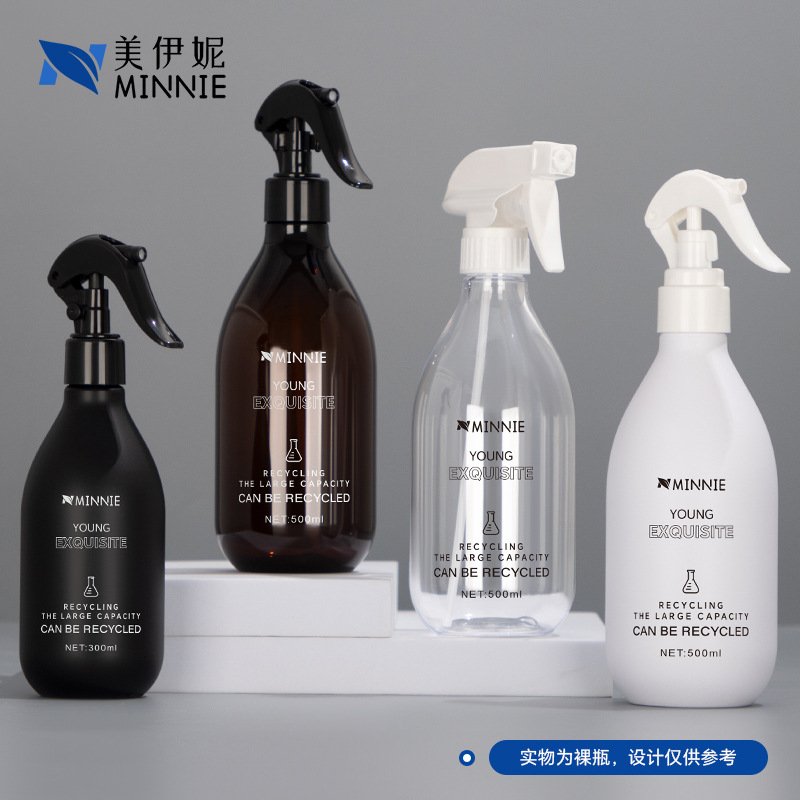 500ml Round Shoulder Bottle Little Mouse Pet Spray Bottle Disinfection Alcohol Spray Bottle Gardening Kitchen and Bathroom Cleaning Water Bottling