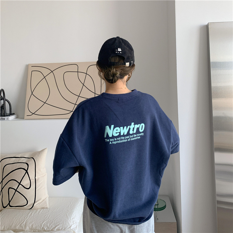 Fashion brand American hiphop European and American short sleeve t-shirt women's loose Korean style ins Harajuku style chic Hong Kong style half sleeve top