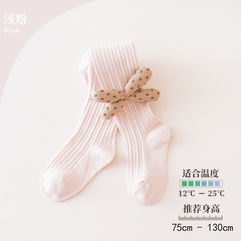Picture of 0-10 years old children's pantyhose wholesale spring and autumn girls' pantyhose Class a cotton dragonfly wings knot children's pantyhose