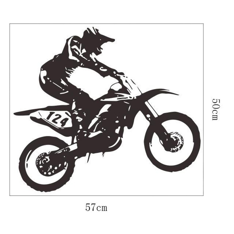 Hongyan foreign trade new motorcycle racer boy room living room porch personality cool wind decoration stickers FX1256