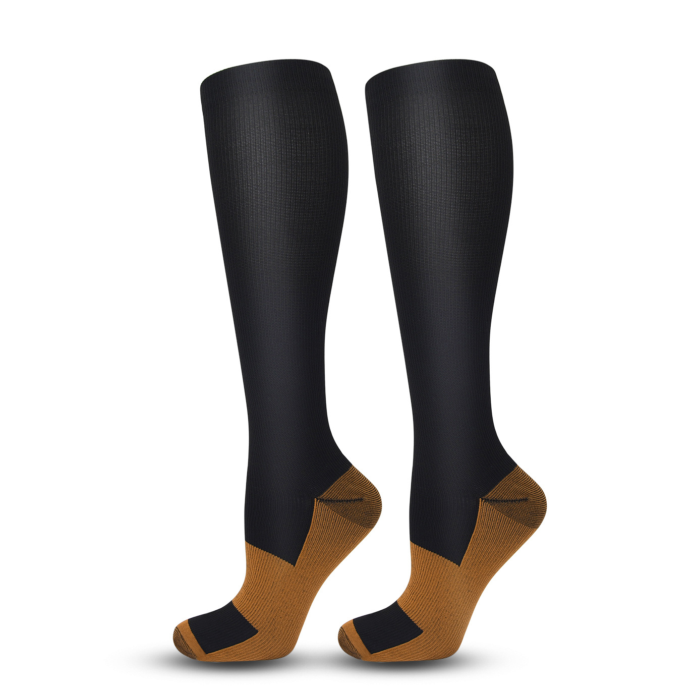 Picture of Solid Color Sports Compression Socks Anti-flexure Compression Socks Running Stretch Socks Suitable for Nurse Wrap Calf