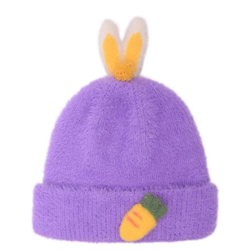 Picture of Baby hat autumn and winter Korean style children's warm wool hat cute super cute boys and girls knitted pullover hat fashion