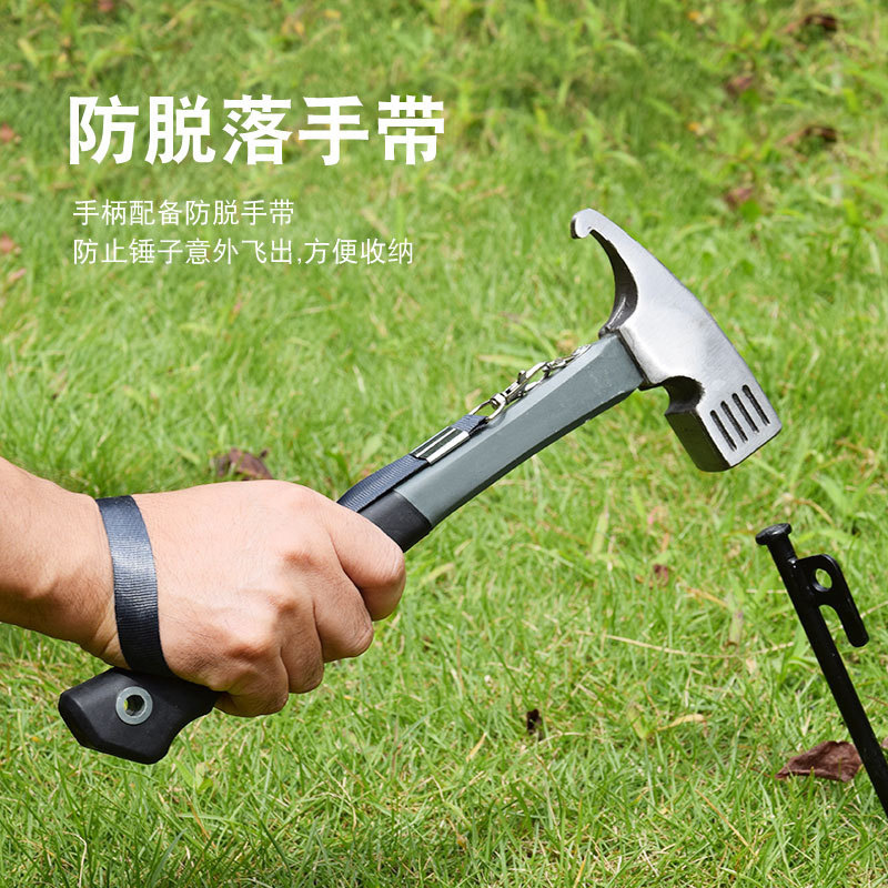 Picture of Outdoor Multifunctional Tools Camping Tent Ground Nail Hammer Sappers Field Survival Equipment Cast Iron Hammer