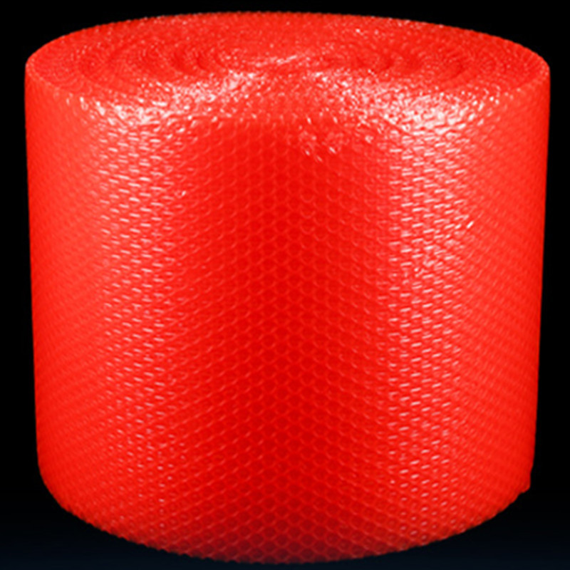 Red Bubble Film Rolled Electronic Products Anti-Pressure Bubble Film Anti-Shock Air Cushion Film Anti-Static Bubble Bag Manufacturer