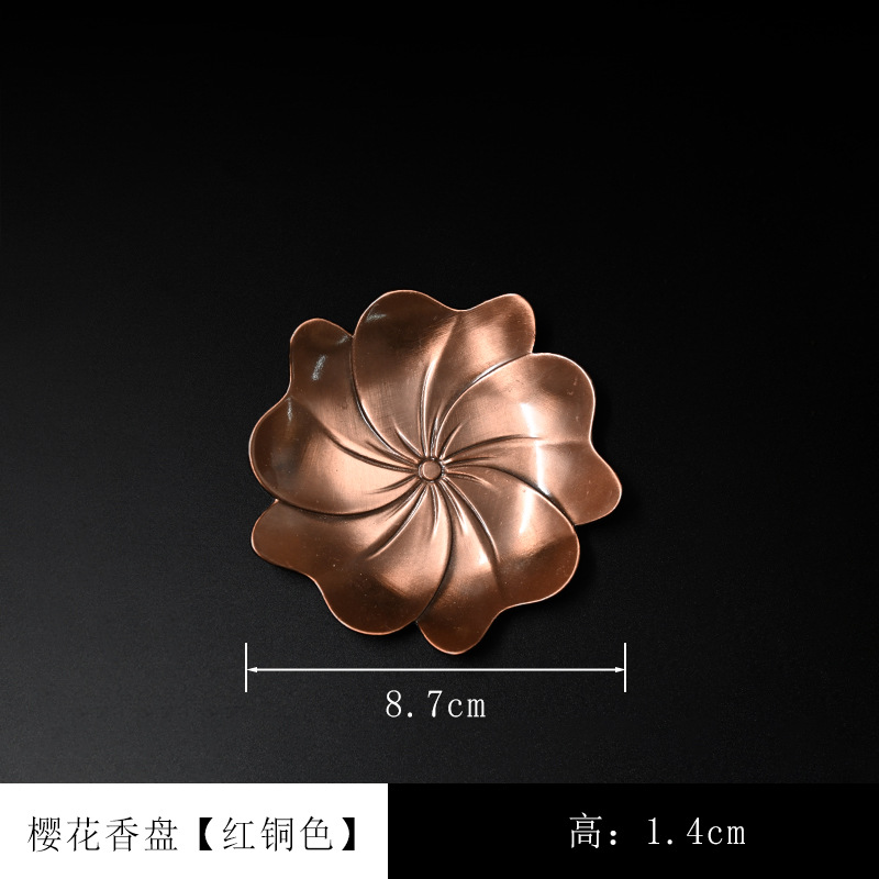 Picture of Alloy porous lotus incense holder Zen thread incense holder household tea set accessories sandalwood burner incense tray