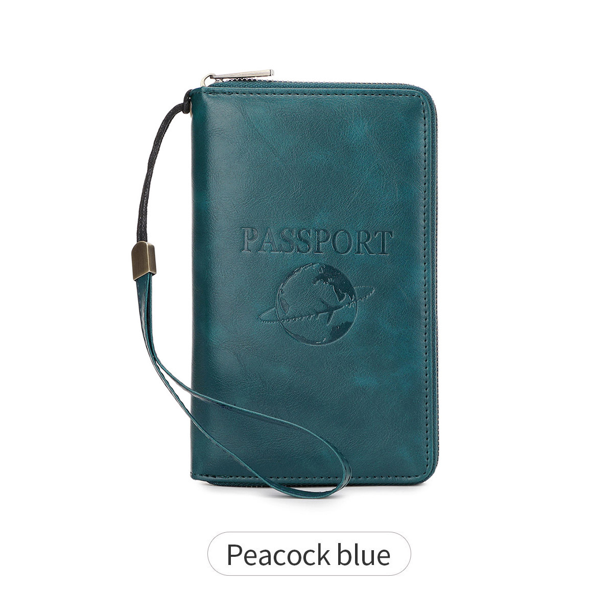 Picture of RFID Long Zipper Passport Bag Cross-border Multi-function Travel Document Air Ticket Storage Holder Large Capacity Passport Wallet