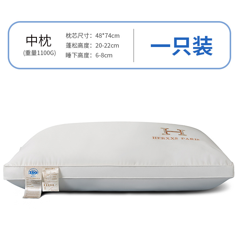 Picture of Class a Cotton Pillow Five-Star Hotel Pillow Soy Fiber Pillow Adult Neck Pillow Wedding Hotel Pillow Core Wholesale