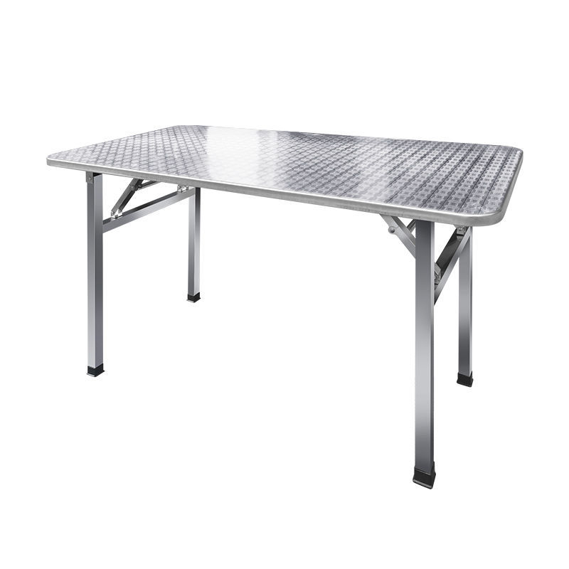 Picture of Stainless Steel Folding Rectangular Table Portable Outdoor Foldable Table Restaurant Rectangular Dining Table Night Market Stall