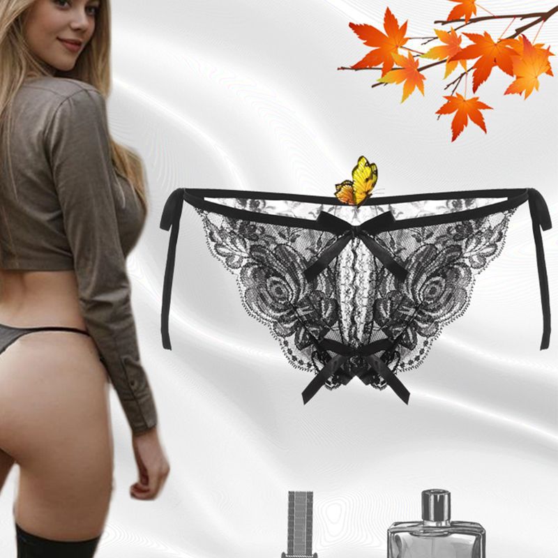 2 Packs Combination Strap Underpants Pearl Explosions off the net sexy thong trendy transparent underpants