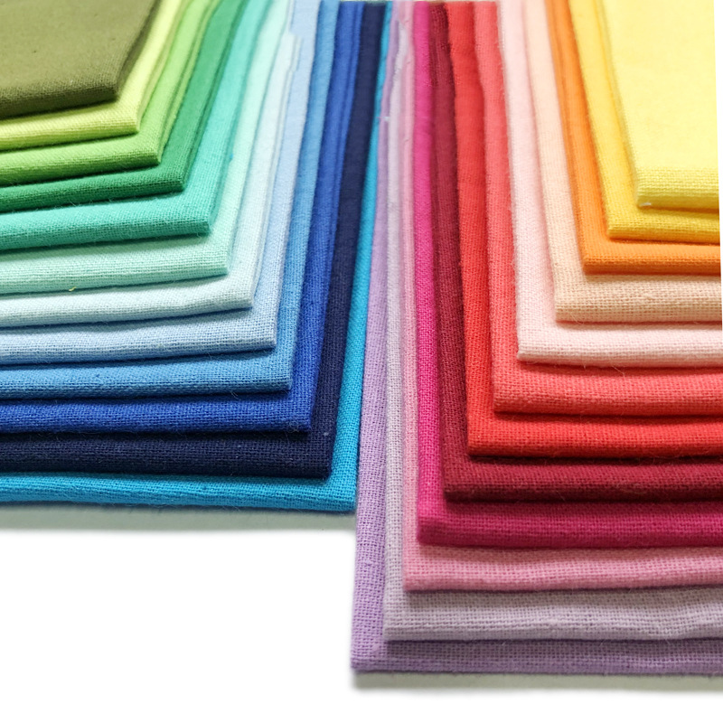 32 Color Solid Plain Pure Cotton Cotton Color Coarse Cloth Native Cloth DIY Handmade Fabric Embroidered Embroidered Doll Clothes