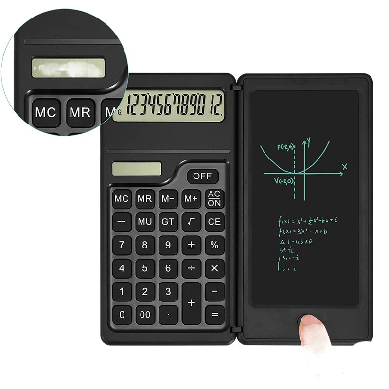 Solar Calculator Handwriting Board Learning Business Office Folding Lcd Writing Board Scientific Function Calculator