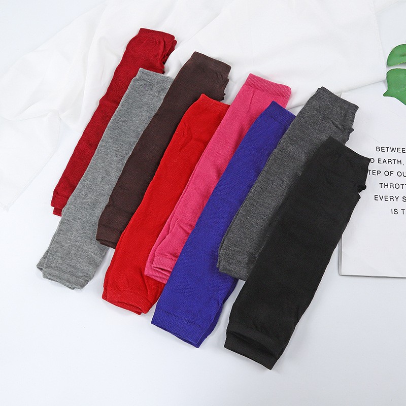 Picture of Korean Style Women's Gloves Half-Finger Gloves Women's Winter Cute Autumn and Winter Long Gloves Arm Covers Fingerless Woolen Gloves