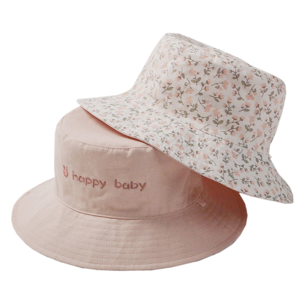 moinmlon Double Wearing Spring Summer Autumn Korean Style Girl's Sunshade Fisherman Hat Baby Breathable Cotton Sun Hat Baby Hat