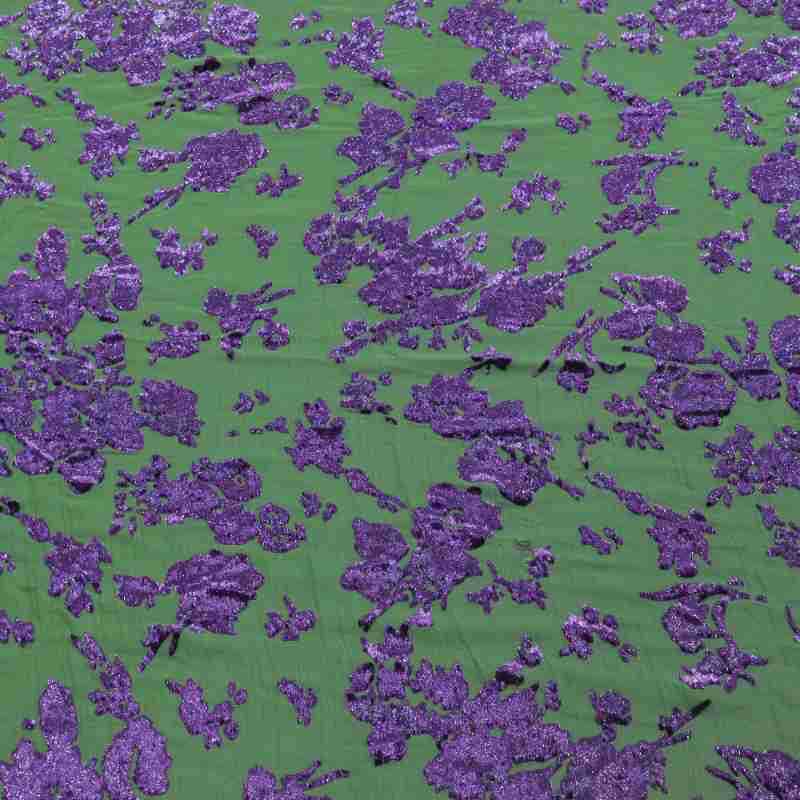 Picture of Factory Wholesale Woven Brocade Viscose Velvet Brocade Polyester Semi-Bright Silk Burnt Flower Velvet Fabric Nightgown Cheongsam Skirt Fabric
