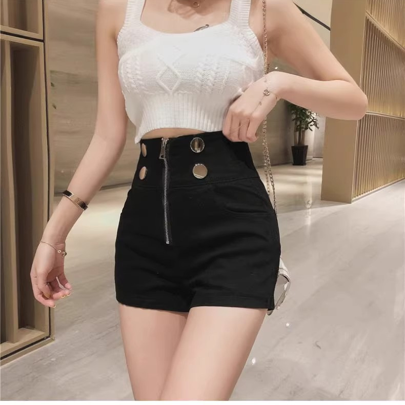 Spring and Summer Shorts High Waist Slimming Irregular Wide Leg Casual Pants Autumn and Winter New All-match Boots Pants Black Pants Women's Clothing
