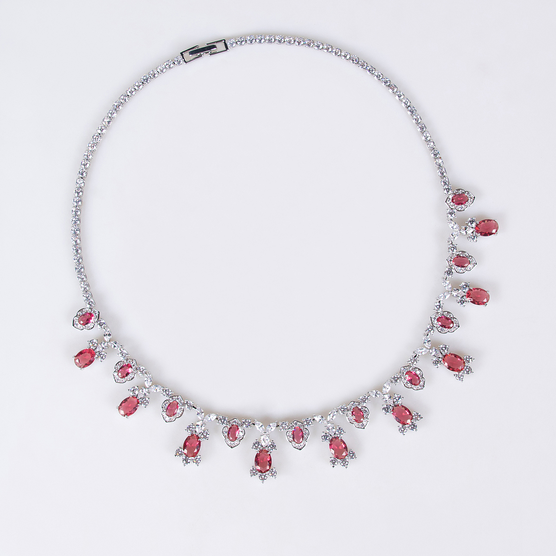 Picture of Foreign trade European and American wedding bride zircon necklace high-end jewelry women's necklace earrings luxury Joker jewelry wholesale