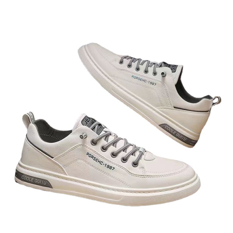2023 Men's Shoes Spring and Summer New Aviator Plate Shoes Men's Sports Casual Trendy ins All-match White Shoes