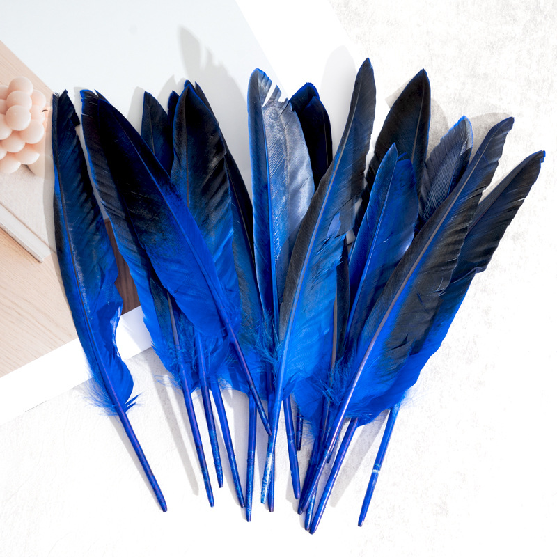 Picture of Feather Factory Wholesale Colorfulful Duck Feathers Hard Real Duck Feather Feather Pen Devil Wings DIY Handmade Materials