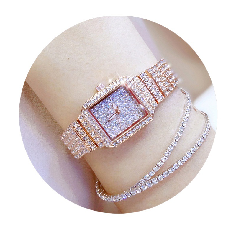 Bs New Hot-Selling Watch Manufacturer Direct Sales Export Chain Watch Accessible Luxury Luxury Women's Watch Dropshipping F0510B Full of Diamonds