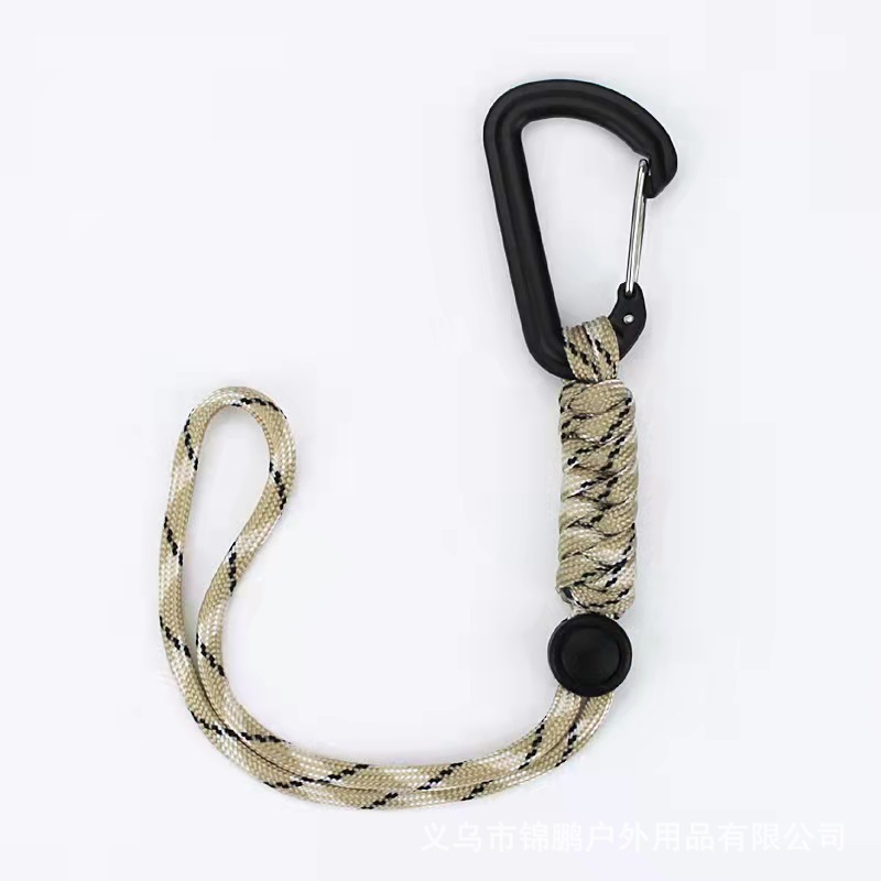 Picture of Cross-border new outdoor backpack hook carabiner hand-woven umbrella rope outdoor emergency umbrella rope key anti-lost rope