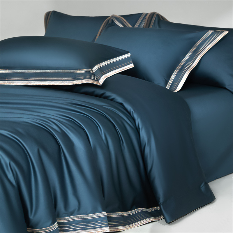 Picture of High-End 210-Count Xinjiang Long-Staple Cotton Four-Piece Set Class a Pure Cotton Bed Bed Sheets Quilt Cover Satin Cotton Accessible Luxury Set 4