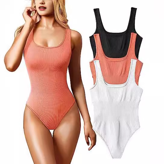 Picture of Europe and the United States cross-border foreign trade 2023 Amazon summer AliExpress women's U-collar sleeveless vest tight jumpsuit