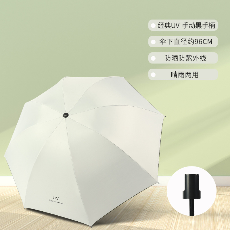 Picture of Automatic Umbrella Large Wholesale Sun Protection UV Protection Sun Umbrella Women's Folding Sunny and Rainy Umbrella Customized Advertising