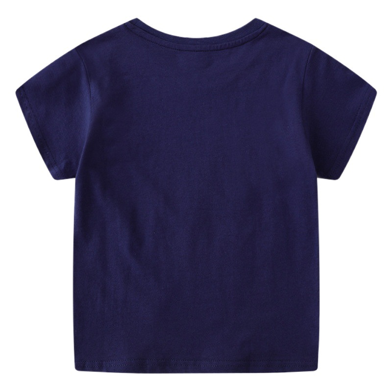 2025 New Boys' Short-sleeved Underwater World Luminous Pattern Boys' Top European and American Style Children's T-Shirt