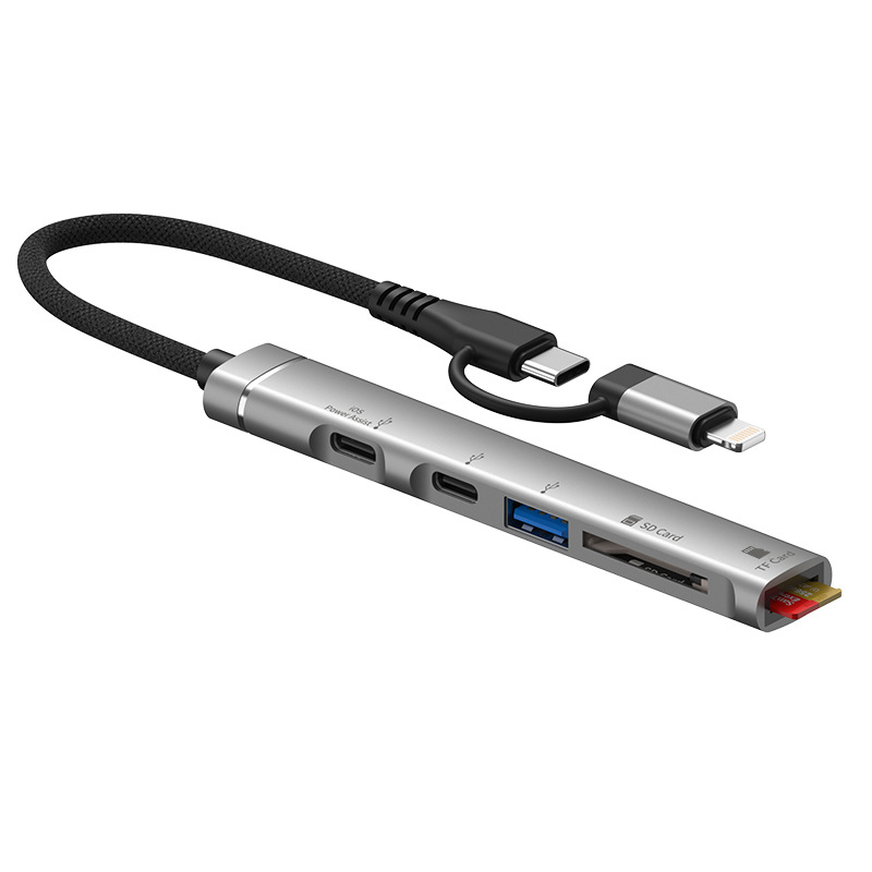 Picture of 5-in-1 Usb-C Extended USB Hub Card Reader Suitable for Huawei Typec Interface to Usbtf Card Sd Memory Card
