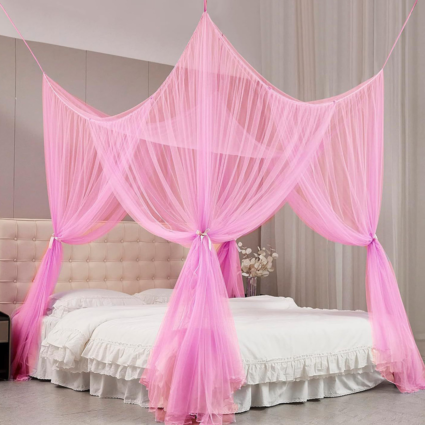 Picture of Square Mosquito Net, Simple Enlarged Four-Door Mosquito Net, Square Top Mosquito Net, Ultra-High Outdoor Mosquito Net to Prevent Mosquitoes