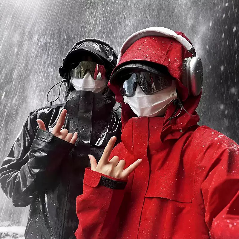 Graphene outdoor jacket for men and women, three-in-one windproof, waterproof, hooded hiking jacket, can print logo fleece