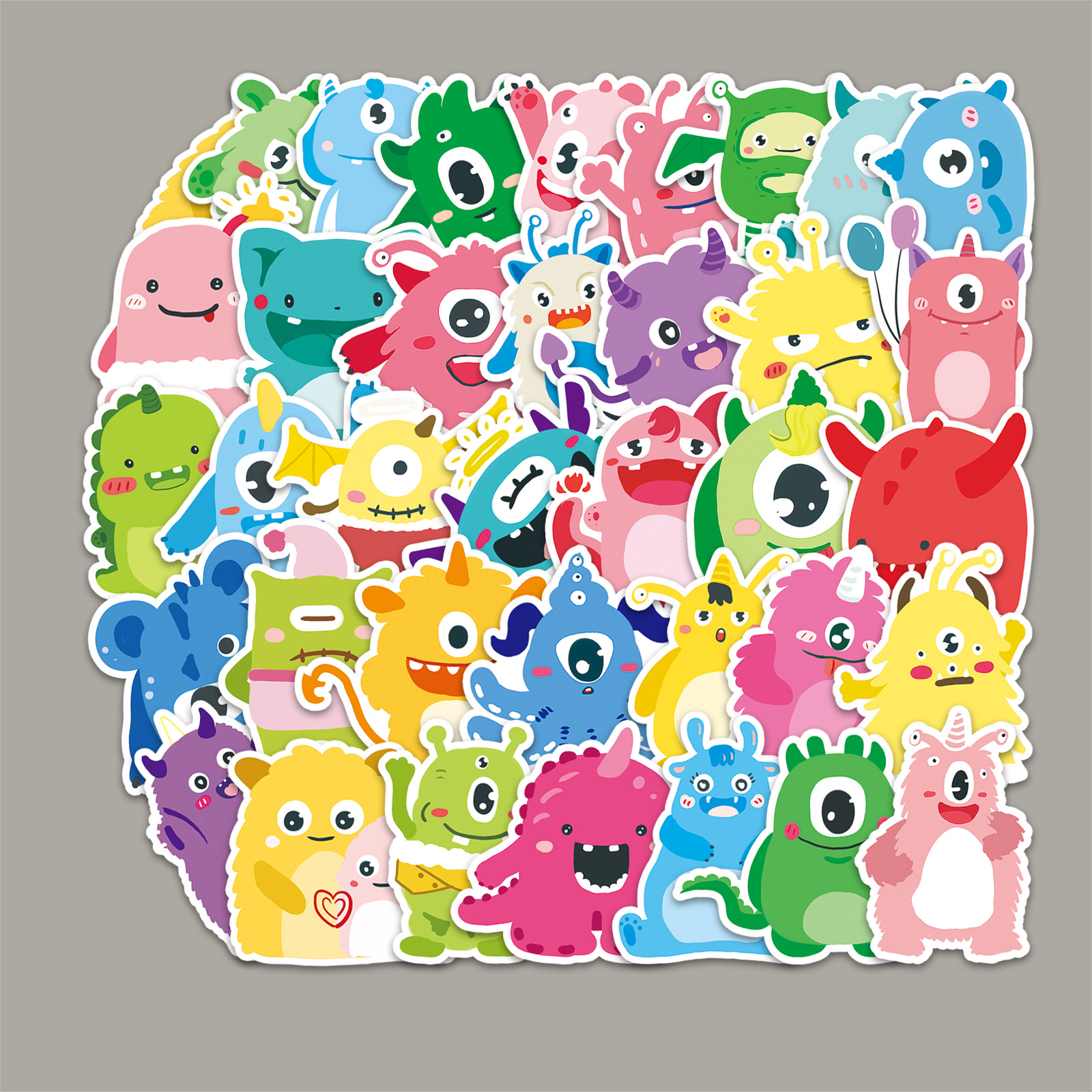 Picture of 50 cartoon monsters cute original non-infringing hand book stickers diy notebook stationery gifts waterproof