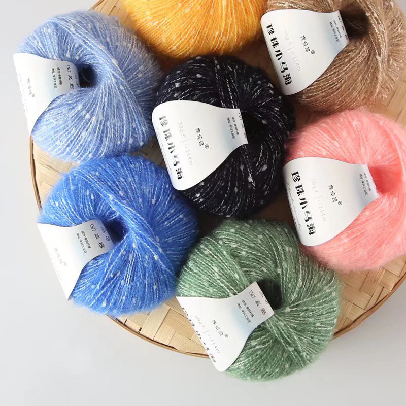 Picture of Wholesale Pearl Mohair Line DIY Handmade Thick Line South African Small Mohair Scarf Line Cashmere Wool Mohair