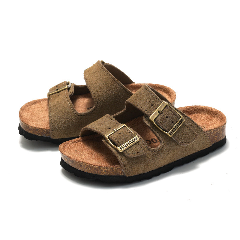 Picture of RUIZUSTOCK Spring New Arrival Children's Frosted Cork Slippers Boy's Beach Shoes Girl's Student's Sandals Breathable