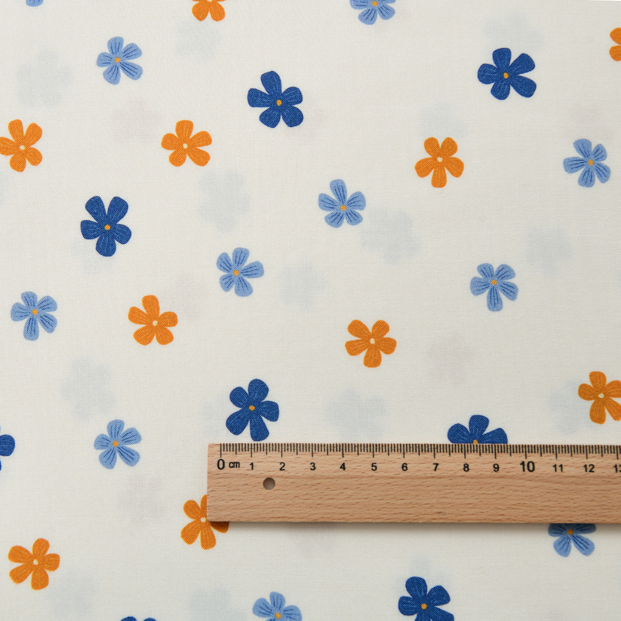Picture of 20 Pieces of Artificial Cotton Fabric Floral Plant Handmade Clothing Dress Summer Cool Quilt Cotton Silk Cotton Silk Fabric