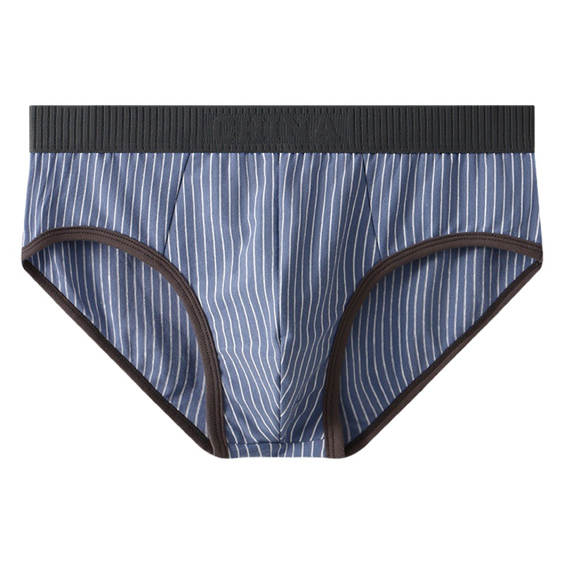New huajielong striped men's underwear slim fit men's briefs cotton simple trendy men's plus size briefs