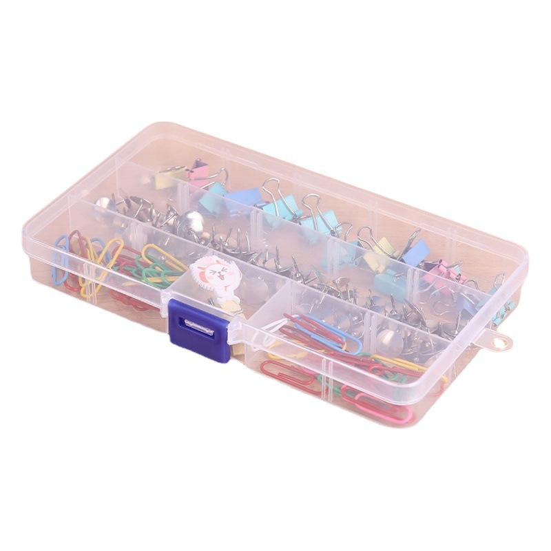 Small 15-grid empty box Non-insert needle and thread plastic fishing gear box organizing box cosmetics storage box jewelry box beaded box